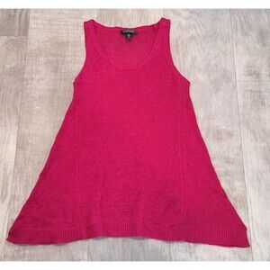 Lauren Ralph Lauren Pink 100% Linen Sleeveless Knit Tank Top Size L Swing Casual